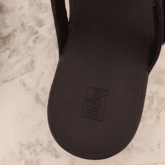 Pre-owned Fitflop Lulu Leather Slides - Picture 6 of 7